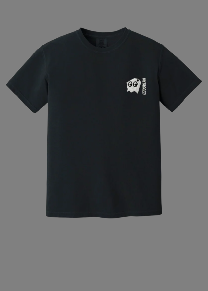 Classic White GhostX Logo Tee - Black