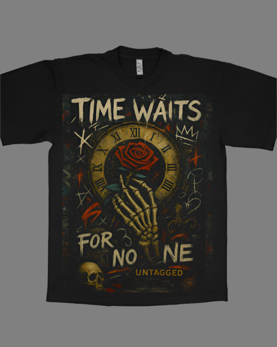 'Time Waits' GraphiX Tee - Black Edge