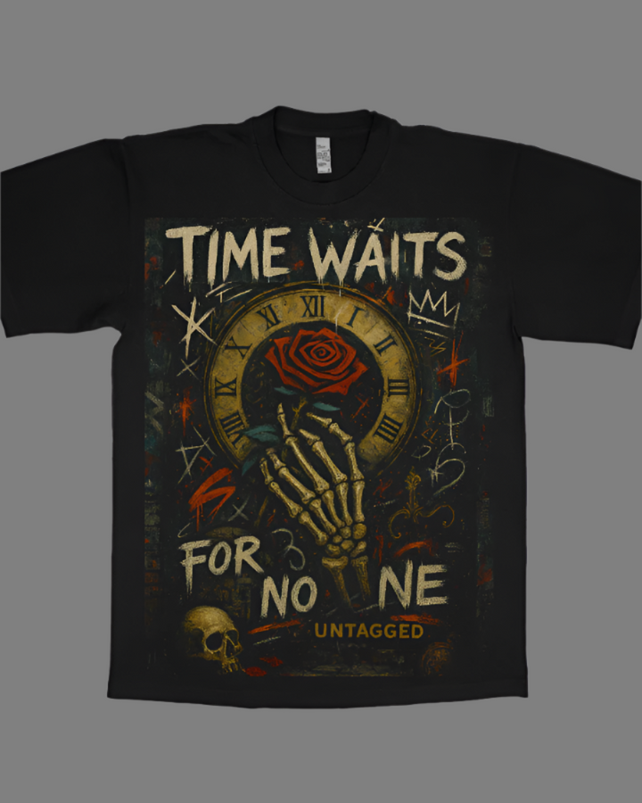 'Time Waits' GraphiX Tee - Black Edge