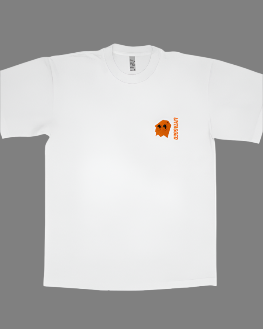 Classic Orange GhostX Logo Tee - White