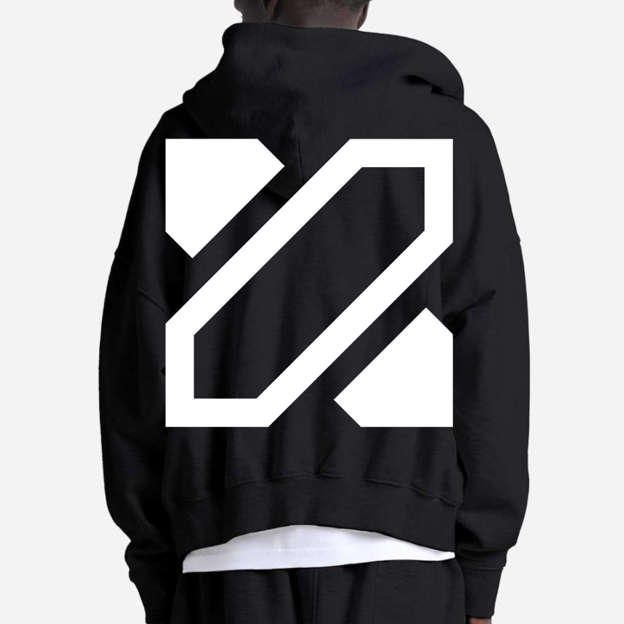 UNTAGGED Black Cropped Full-Zip Hooded Sweatshirt