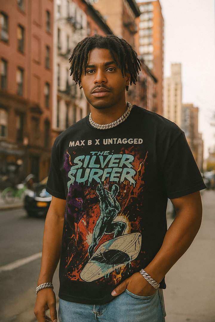 Max B x UNT 'Silver Surfing' GraphiX Tee - Limited Release