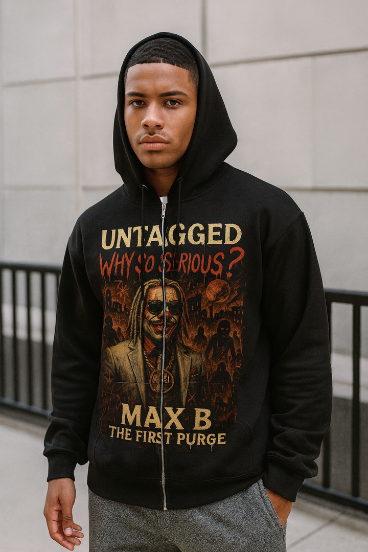 Max B x UNT 'Why So Serious'  GraphiX Zip-Up Hoodie - Limited Release
