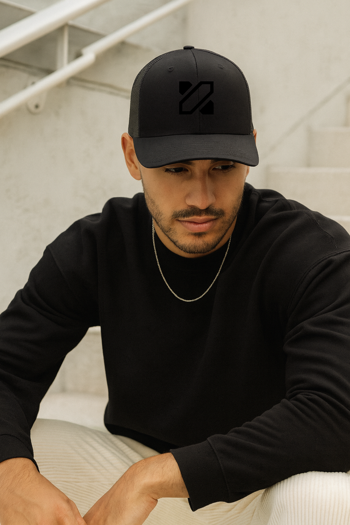 UNT Black Icon Trucker Cap