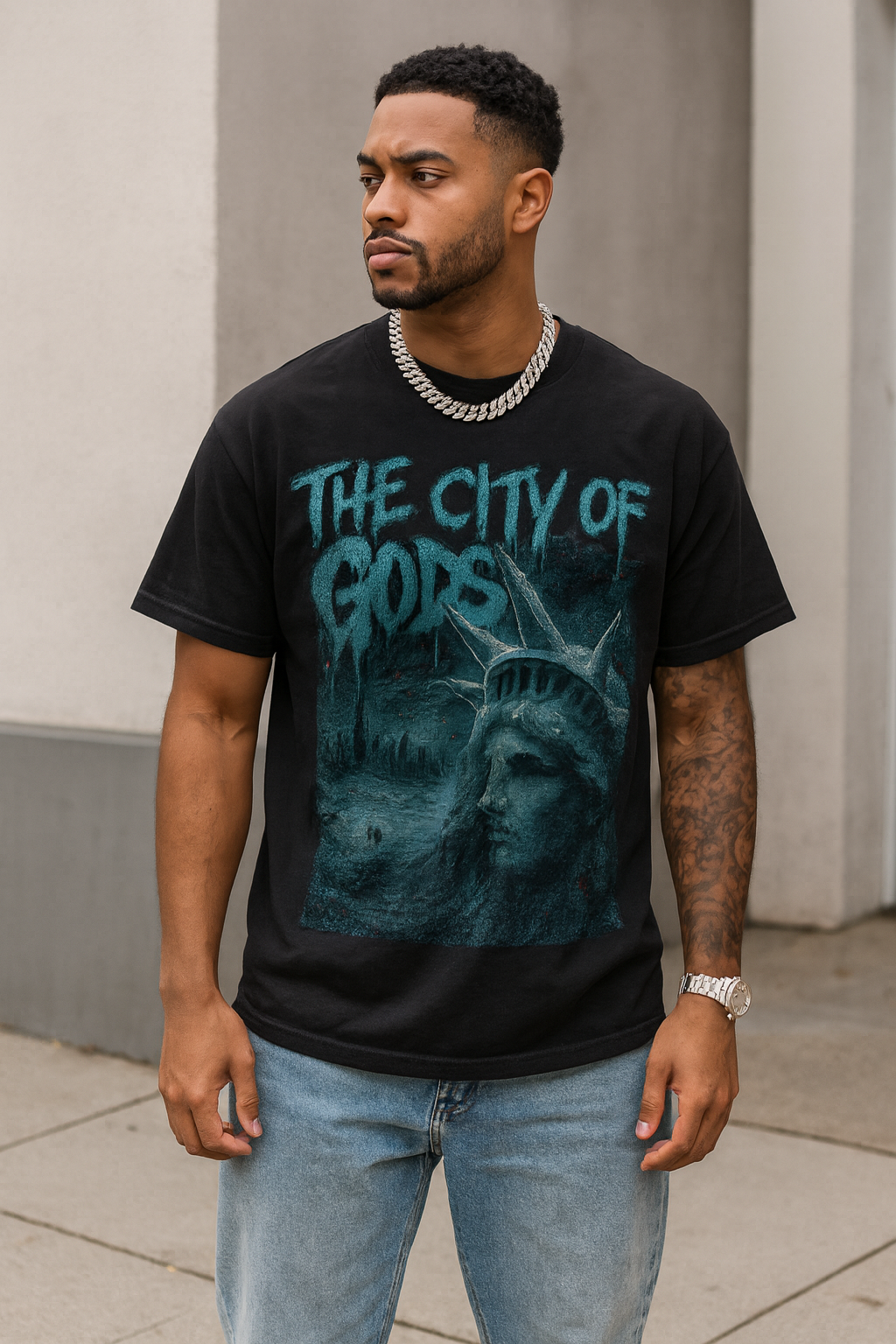 'City of Gods' GraphiX Tee - Black Edge