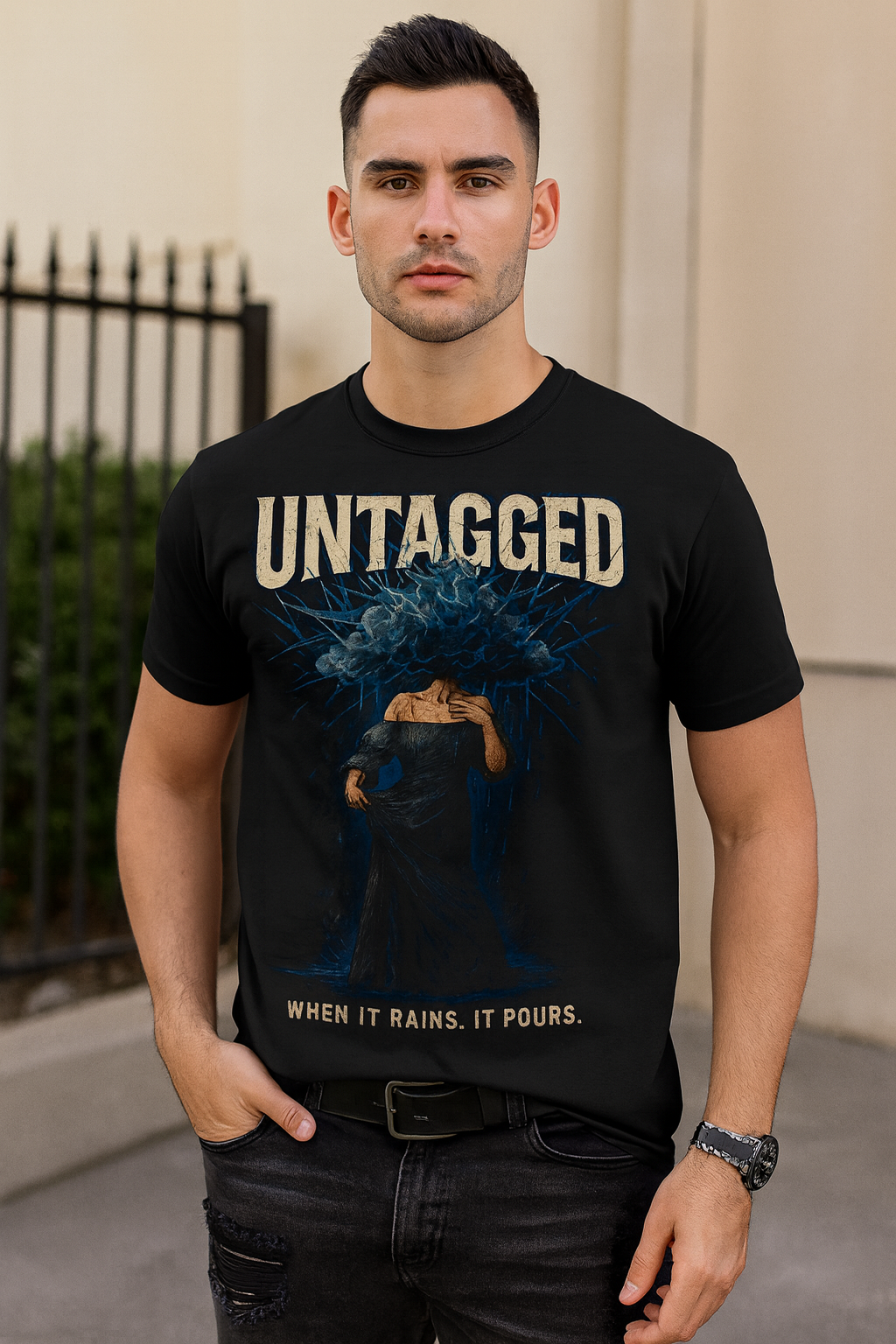 'When it Rains' GraphiX Tee - Black Edge