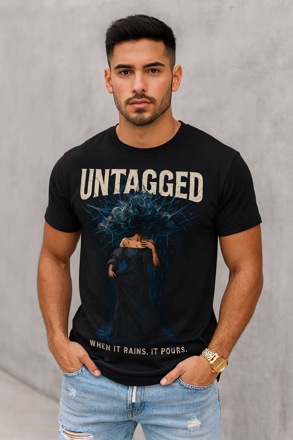 'When it Rains' GraphiX Tee - Black Edge