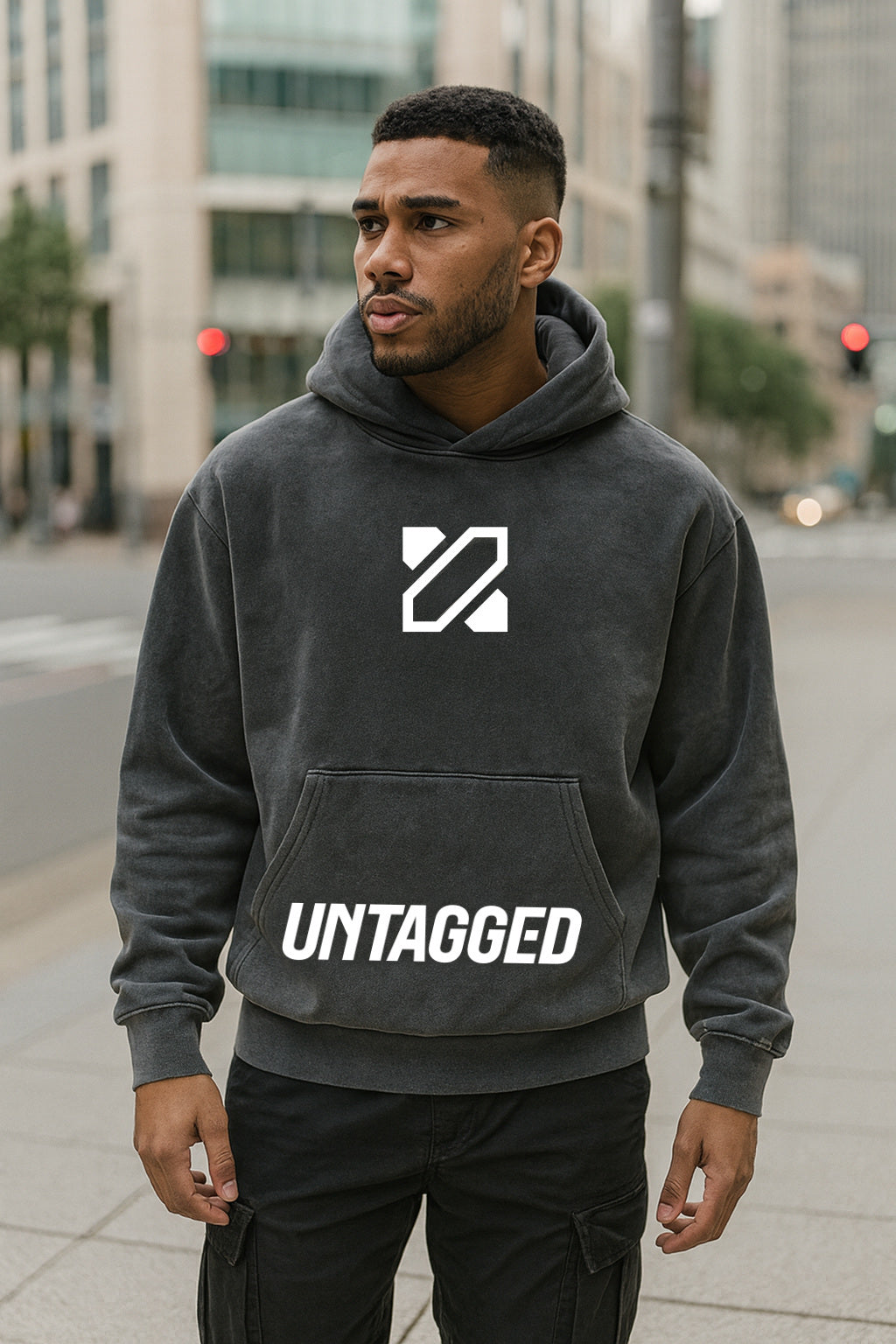 UNT Icon Logo ClassiX Hoodie - Gray