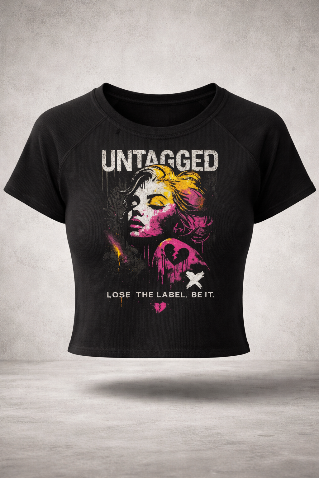 'Property of None' GraphiX Baby Rib Short Sleeve Raglan - Black Edge