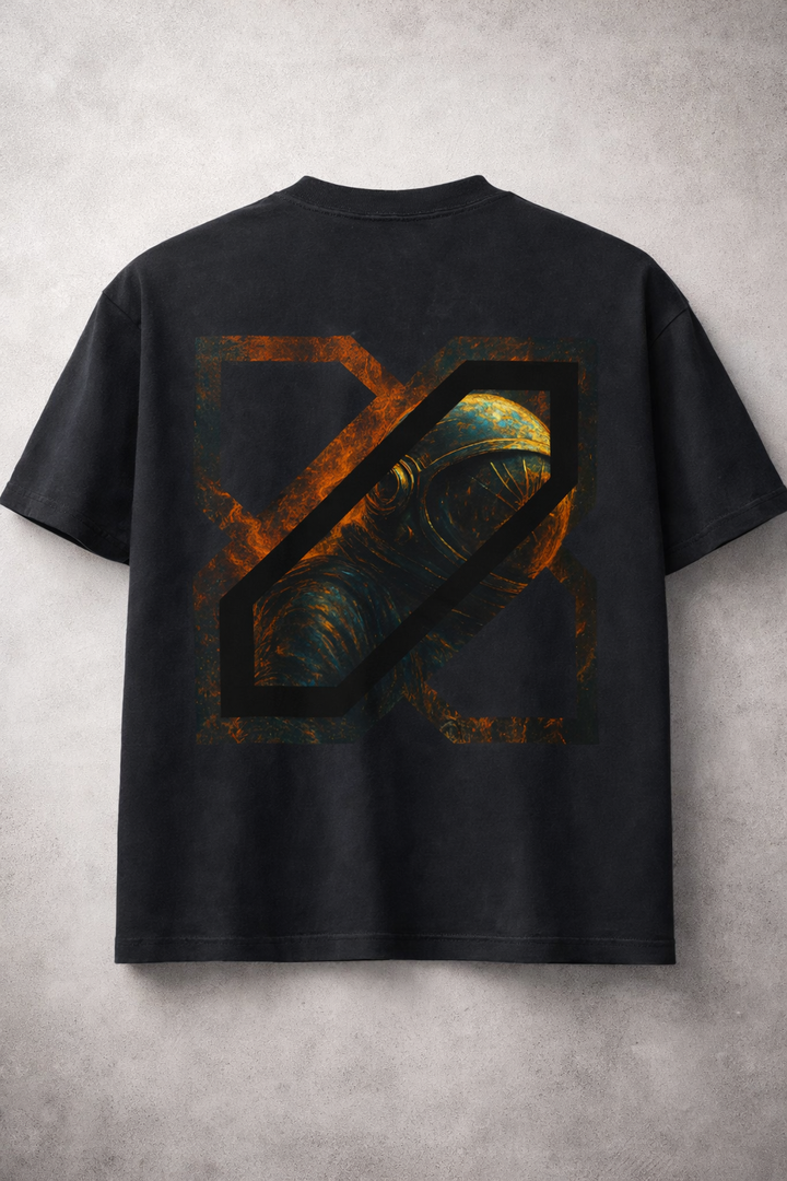 'Went Legit' Cropped Garment Dye Tee - Black Edge